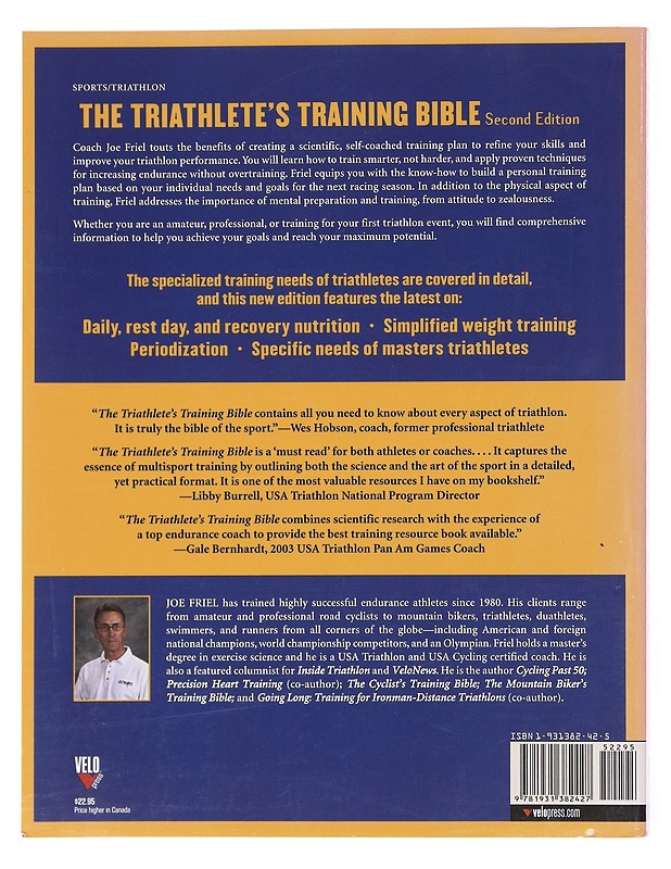 The Triathlete's Training Bible - Friel, Joel - Tietokirjat - 10105577029 - 1