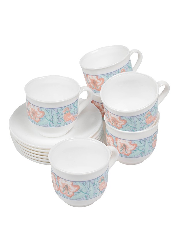 ARCOPAL kahviastiasto, 12 osaa - Lautaset ja kulhot - 10105577141 - 0