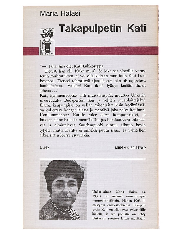 Takapulpetin Kati - Halasi, Maria - Romaanit ja novellit - 10105577161 - 1