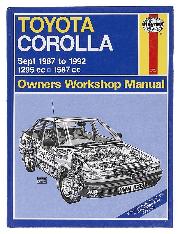 Toyota Corolla owners workshop manual : Sept 1987 to 1992, 1295 cc, 1587 cc - T.h. Robert Jones - Tietokirjat ja oppaat - 10105577169 - 0