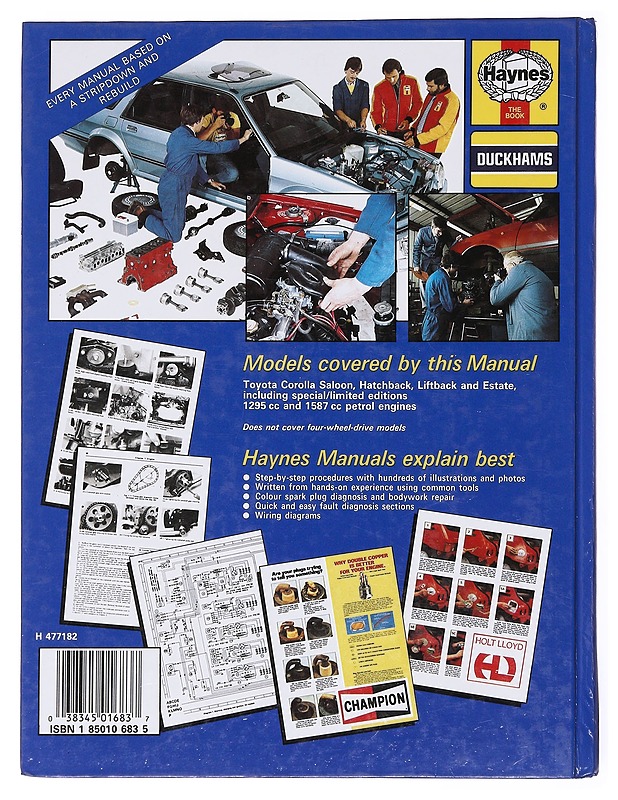 Toyota Corolla owners workshop manual : Sept 1987 to 1992, 1295 cc, 1587 cc - T.h. Robert Jones - Tietokirjat ja oppaat - 10105577169 - 1