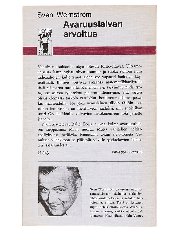 AVARUUSLAIVAN ARVOITUS - SVEN WERNSTRÖM - Romaanit ja novellit - 10105577207 - 1