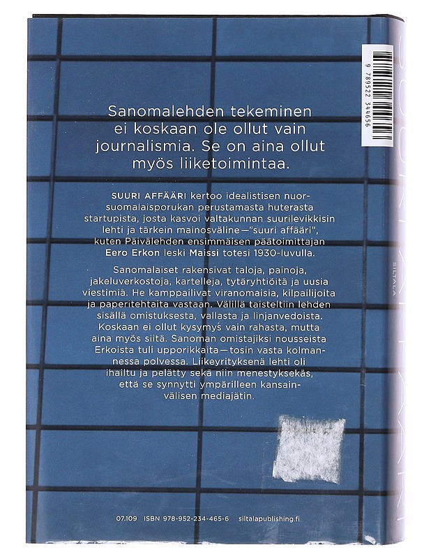 Suuri affääri / Helsingin sanomien yrityshistoria 1889-2016 - Jensen-Eriksen, Niklas - Elämäkerrat ja muistelmat - 10105577215 - 1