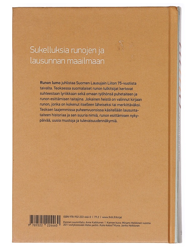 Runon lumo : lausujien omin sanoin - Mehto, Katri - Historiakirjat - 10105577446 - 1