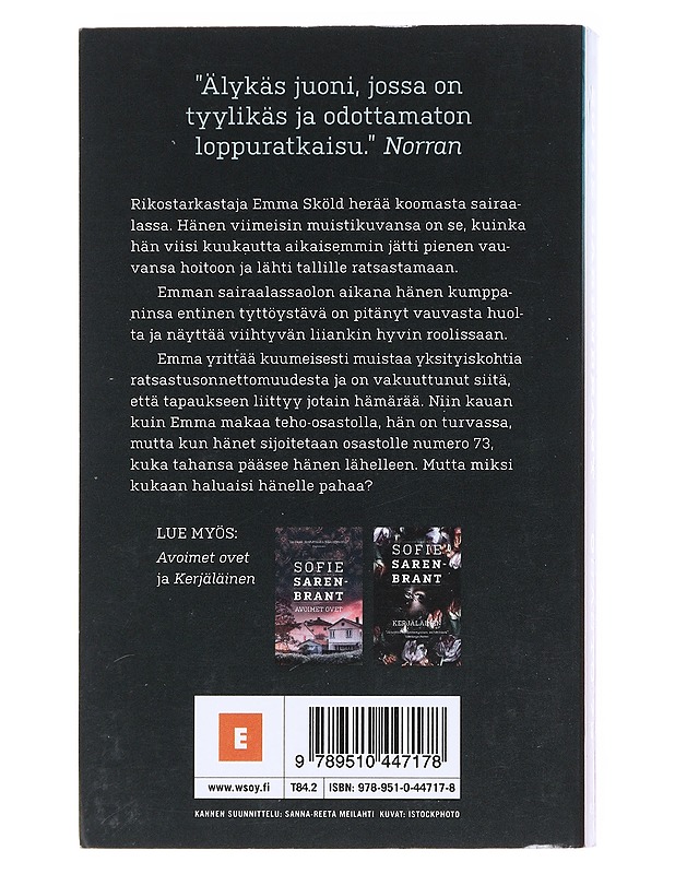 Osasto 73 (pokkari) - Sarenbrant, Sofie - Romaanit ja novellit - 10105577570 - 1