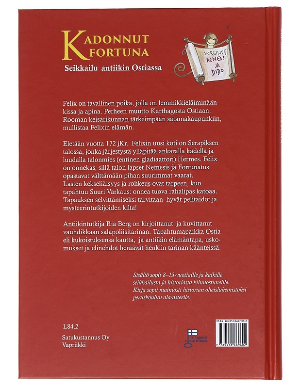 Kadonnut Fortuna : seikkailu antiikin Ostiassa - Berg, Ria - Lastenkirjat - 10105577579 - 1