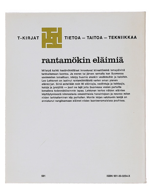 Rantamökin eläimiä - Lehtonen, Leo - Tietokirjat ja oppaat - 10105577660 - 1