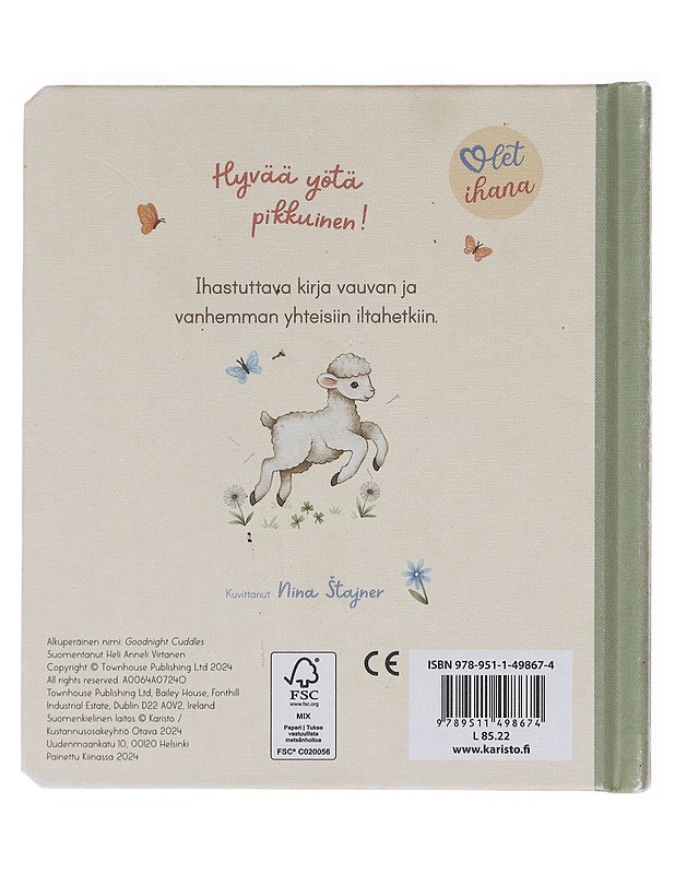 Hyvänyön haleja / lempeästi unten maille - Stajner, Nina - Lastenkirjat - 10105577763 - 1