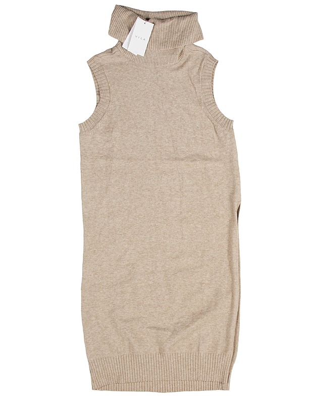 VILA Pitkä neule mekko beige, M - Mekot ja hameet - 10105577795 - 0