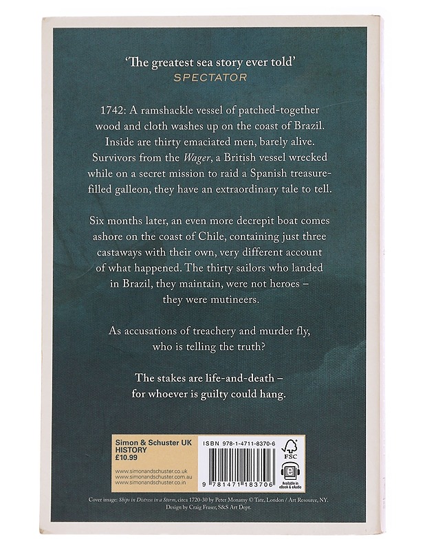 The Wager : a tale of shipwreck, mutiny and murder - David Grann - Romaanit ja novellit - 10105577874 - 1