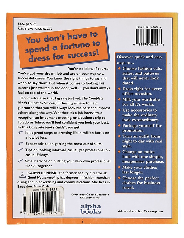 The Complete Idiot's Guide To Successful Dressing - Karyn Repinski - Tietokirjat ja oppaat - 10105577955 - 1