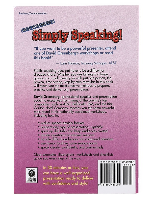 Simply Speaking! - David Greenberg - Tietokirjat - 10105577982 - 1