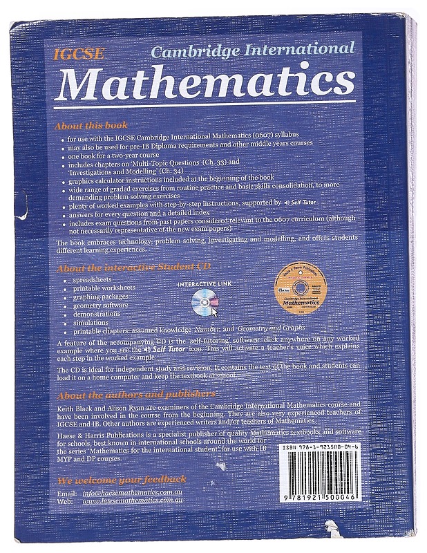 ICGSE Cambridge International Mathematics - Tietokirjat ja oppaat - 10105578026 - 1