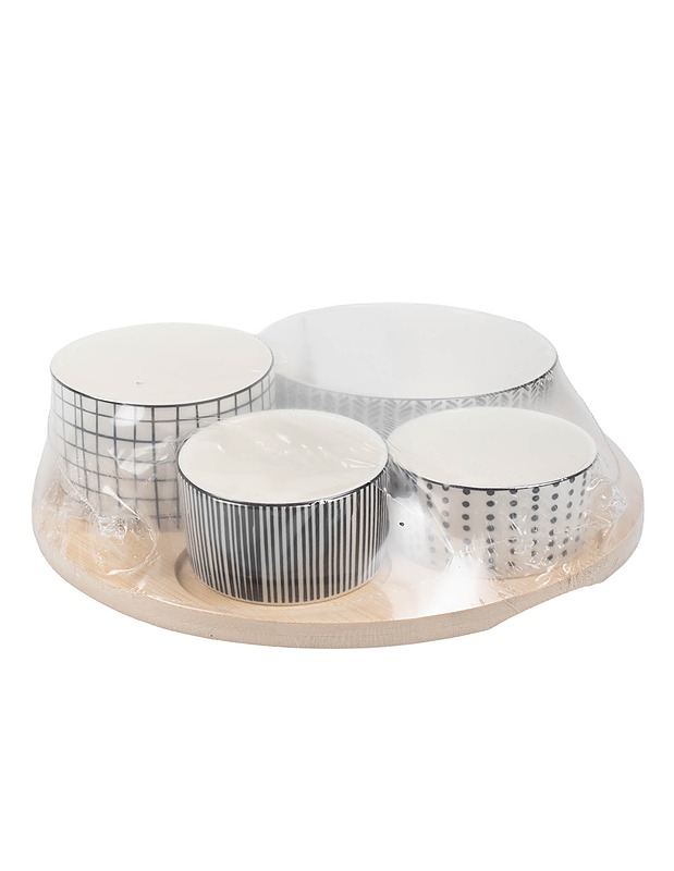 EXCELLENT HOUSEWARE tarjoilusetti, 5 osaa - Lautaset ja kulhot - 10105578048 - 1