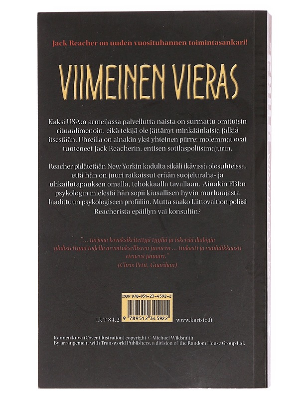 Viimeinen vieras - Child, Lee - Romaanit ja novellit - 10105578054 - 1