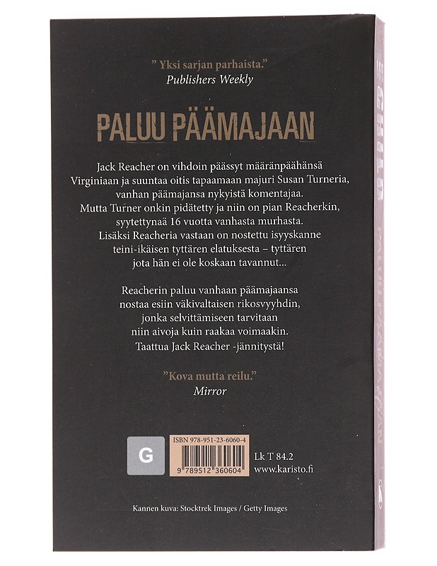 Paluu päämajaan - Child, Lee - Romaanit ja novellit - 10105578066 - 1