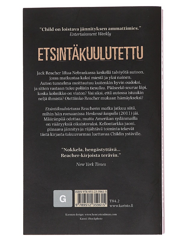 Etsintäkuulutettu - Child, Lee - Romaanit ja novellit - 10105578096 - 1