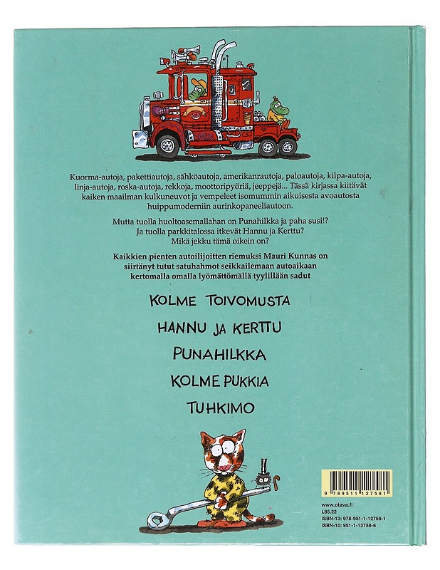 Hurjan hauska autokirja - Kunnas, Mauri - Lastenkirjat - 10105578144 - 1