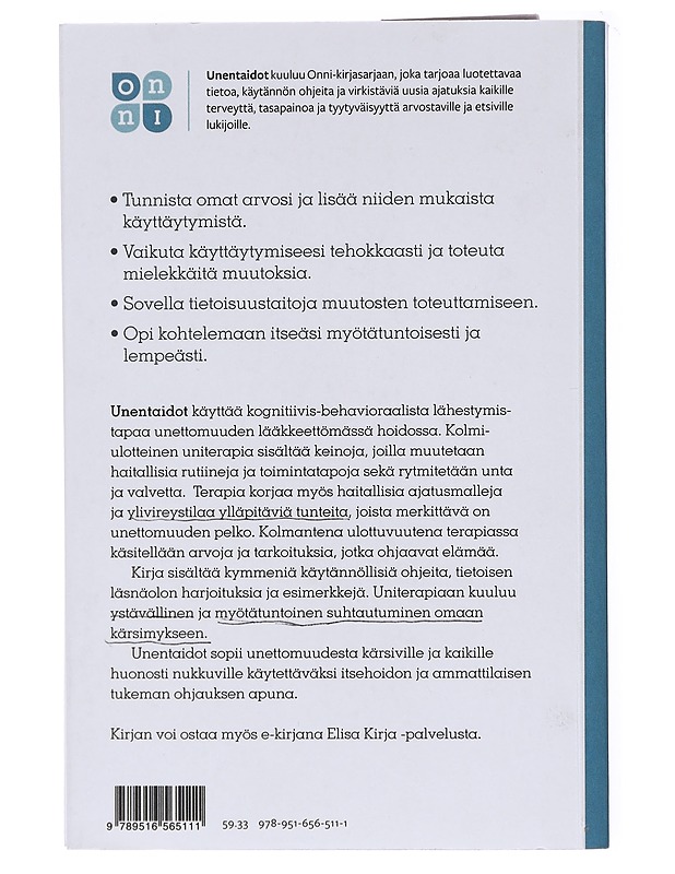 Unentaidot : löydä uni ilman lääkkeitä - Pihl, Susan - Tietokirjat ja oppaat - 10105578166 - 1