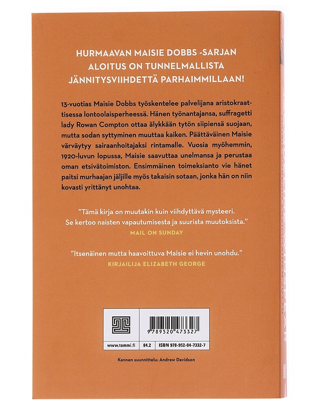 Maisie Dobbsin ensimmäinen juttu - Winspear, Jacqueline - Romaanit ja novellit - 10105578311 - 1