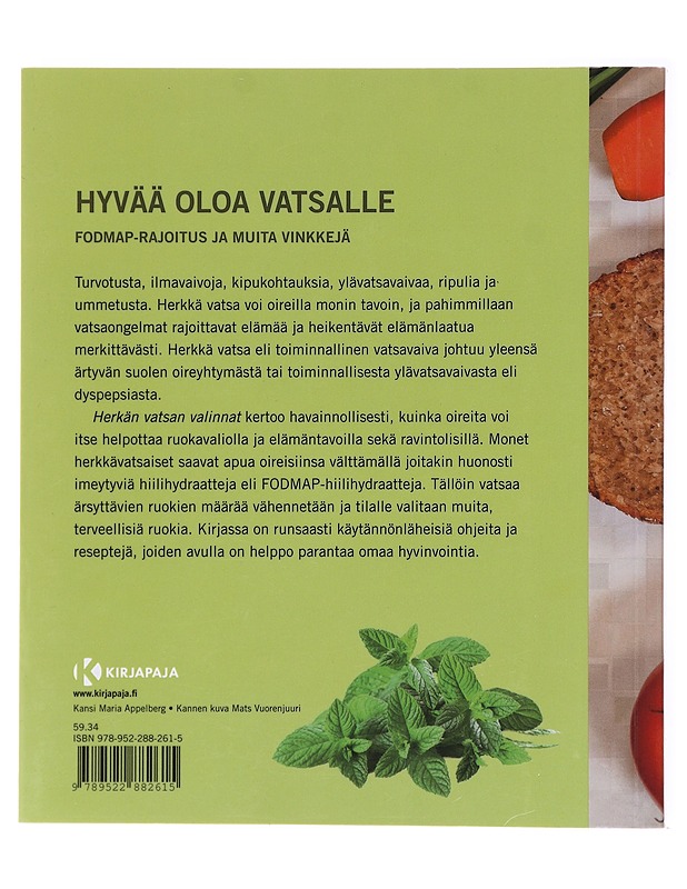 Herkän vatsan valinnat : suolisto kuntoon ruokavaliolla - Reijo Laatikainen - Ruokakirjat - 10105578319 - 1