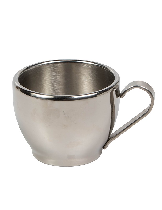 ISOSTEEL kahvikuppi ja aluslautanen, 4 osaa - Mukit ja kahvikupit - 10105578384 - 2