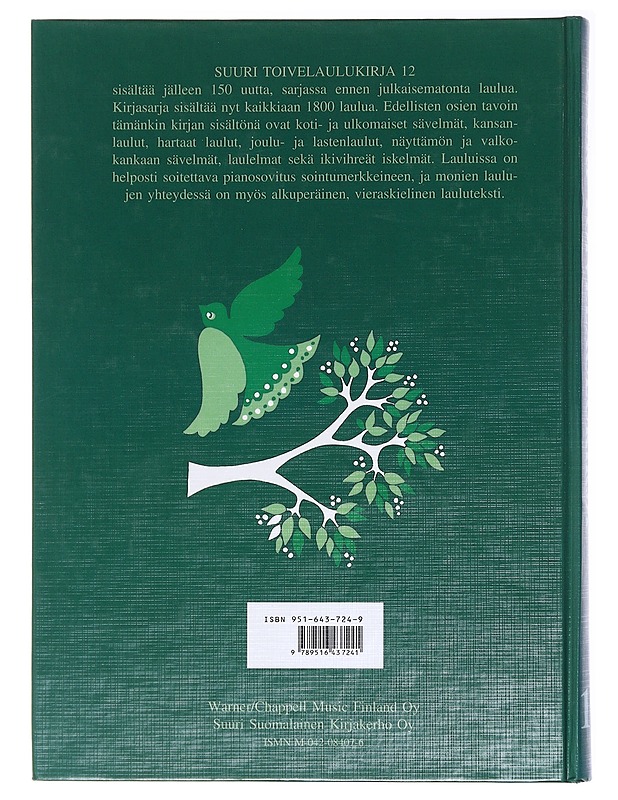 Suuri toivelaulukirja. 12 - toim. Heikki Uusitalo - Musiikki- ja elokuvakirjat - 10105578389 - 1