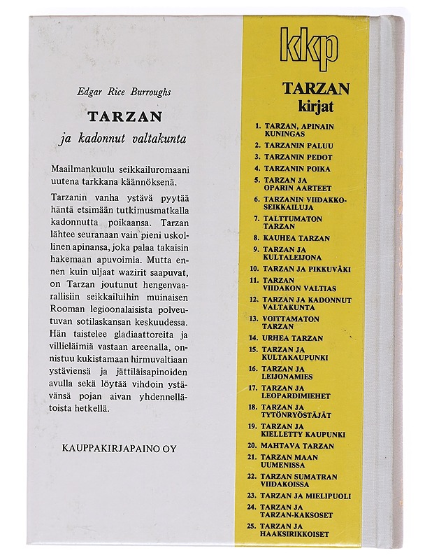 Tarzan ja kadonnut valtakunta - Edgar Rice Burroughs - Fantasia- ja scifi - 10105578399 - 1