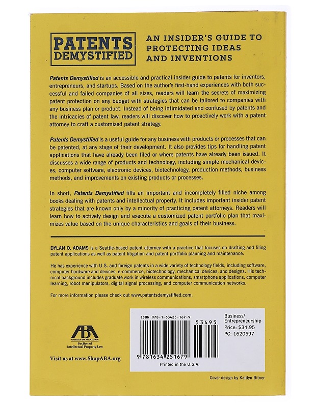 Patents Demystified - Dylan O Adams - Tietokirjat ja oppaat - 10105578613 - 1