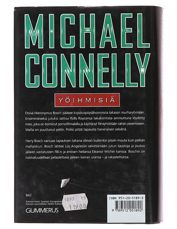 Yöihmisiä - Connelly, Michael - Romaanit ja novellit - 10105578859 - 1