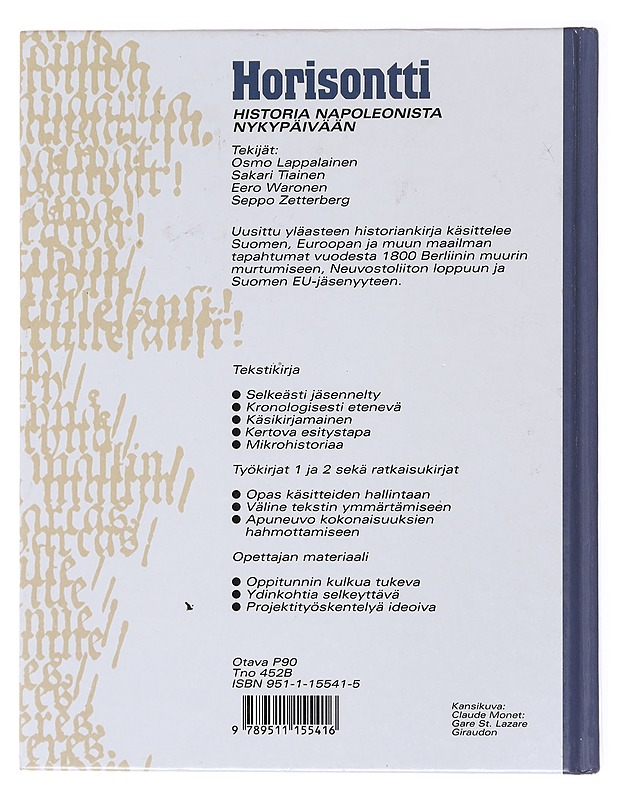 Horisontti. Historia Napoleonista nykypäivään - Lappalainen, Osmo - Tietokirjat ja oppaat - 10105578898 - 1