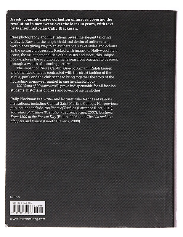 100 years of menswear - Cally Blackman - Harrastekirjat - 10105579093 - 0