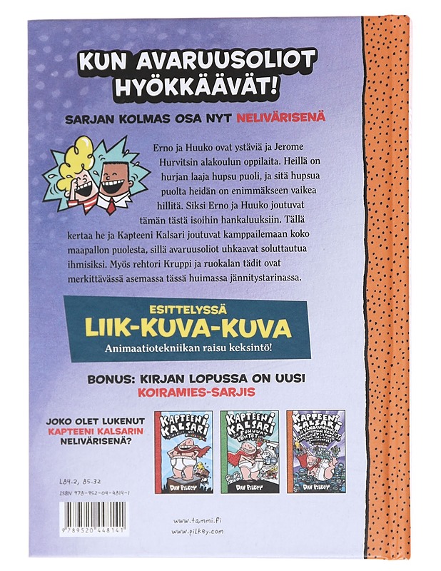 Kapteeni Kalsari ja ulkoavaruuden uskomattoman keljut keittiöntädit (ja ruokalan ihan yhtä ilkeät zombinynnyt) - Pilkey, Dav - Lastenkirjat - 10105579101 - 1