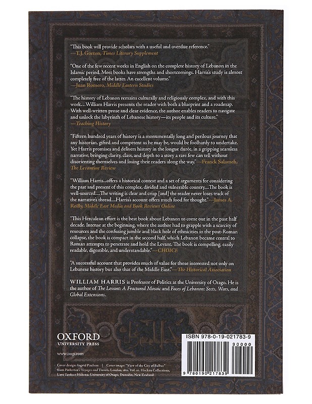 Lebanon ; a History 600-2011 - Harris, William - Historiakirjat - 10105579099 - 1
