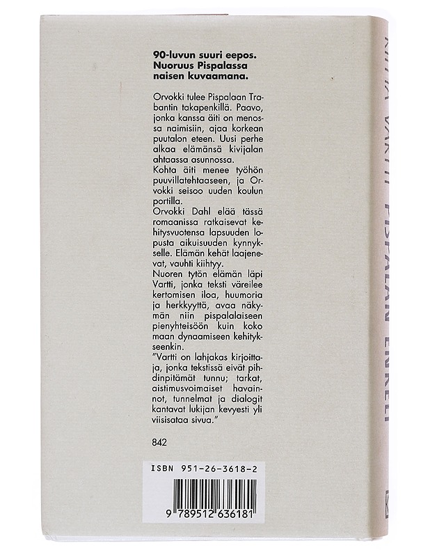 Pispalan enkeli / romaani - Riitta Vartti - Romaanit ja novellit - 10105579122 - 1