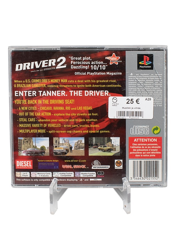 PlayStation Driver 2 -peli - Konsolit ja konsolipelit - 10105579217 - 1