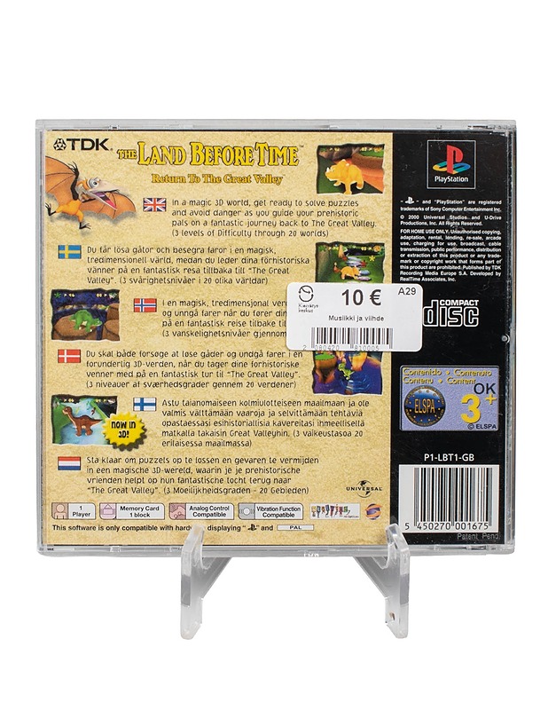 PlayStation The Land Before Time -peli  - Konsolit ja konsolipelit - 10105579238 - 1