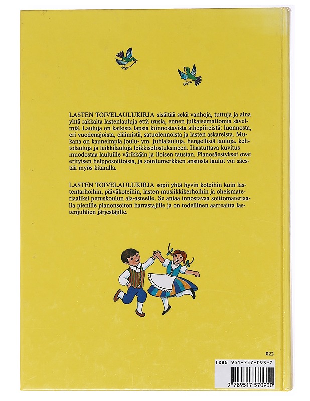 Lasten toivelaulukirja - Ahokas, Liisa - Lastenkirjat - 10105579441 - 0