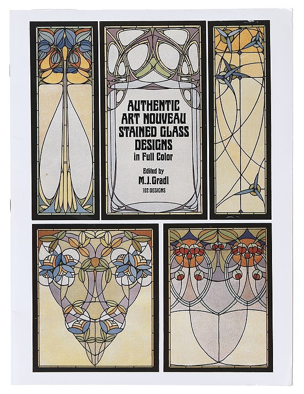 Authentic art nouveau stained glass designs in full color - Gradl, M. J. - Taide- ja kulttuurikirjat - 10105579461 - 0