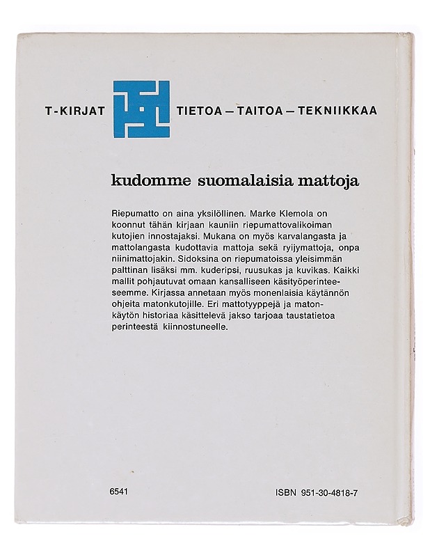 Kudomme suomalaisia mattoja - Klemola, Marke - Tietokirjat ja oppaat - 10105579545 - 1