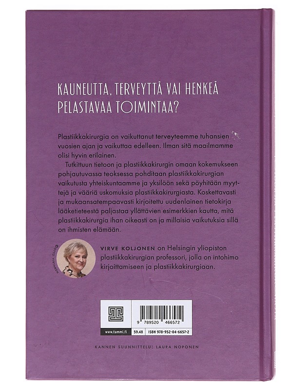 Totuuksia plastiikkakirurgiasta - Virve Koljonen - Historiakirjat - 10105579698 - 1
