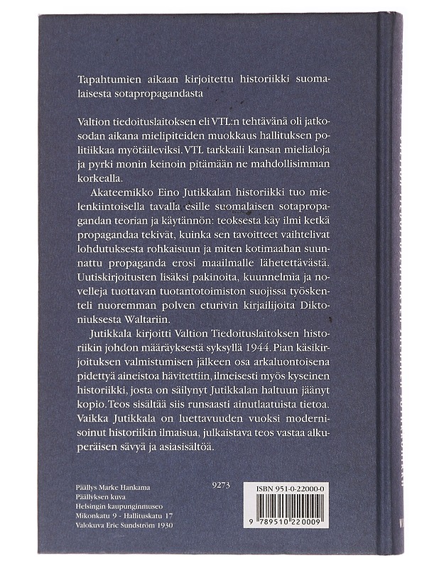 Valtion tiedotuslaitoksen salainen sotakronikka - Eino Jutikkala - Tietokirjat ja oppaat - 10105579766 - 1