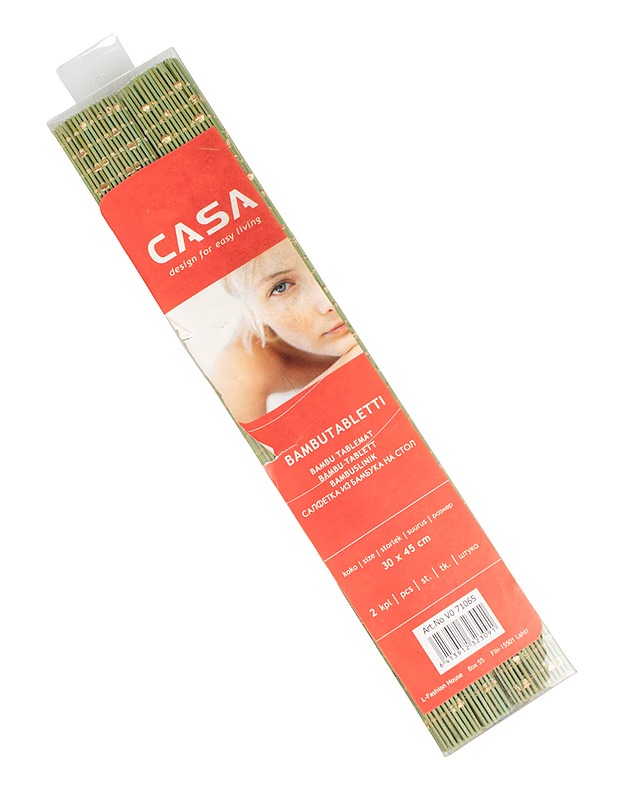 CASA bambutabletti, 30x45 cm, 2 kpl - Pöytäliinat - 10105579887 - 0