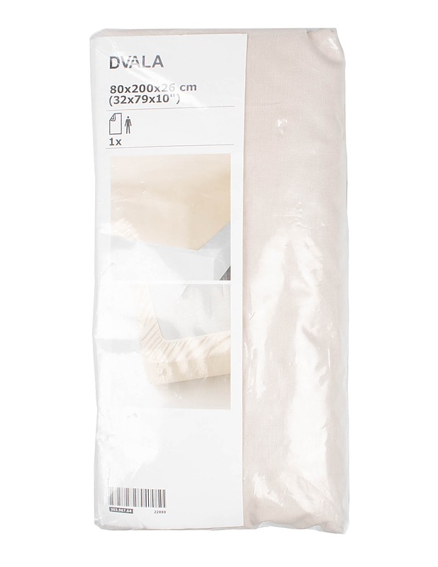 IKEA Dvala muotoiltu aluslakana, 80x200 cm - Liinavaatteet - 10105579932 - 0