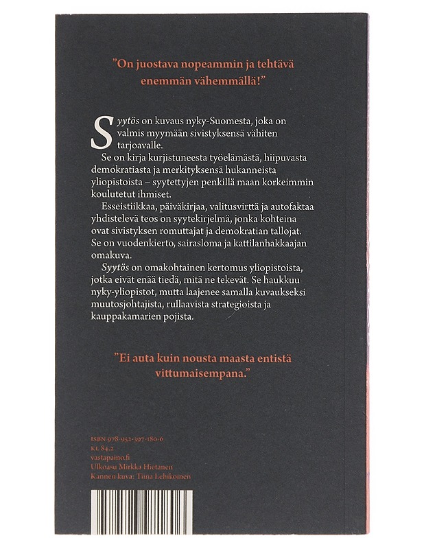 Syytös : muuan akateeminen komitragedia - Hanna Kuusela - Romaanit ja novellit - 10105580016 - 1