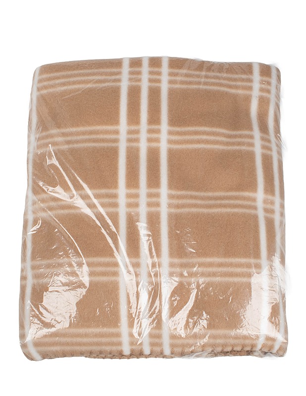 Beige ja Valkoinen ruudullinen peitto, 130x170 cm - Tyynyt ja peitot - 10105580034 - 0