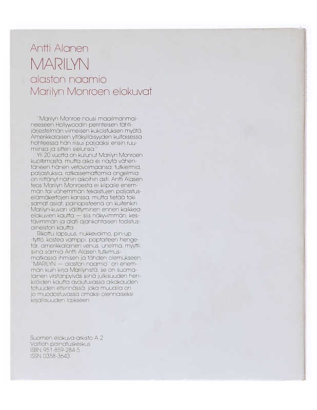 Marilyn ; alaston naamio - Alanen, Antti - Elämäkerrat ja muistelmat - 10105580189 - 1