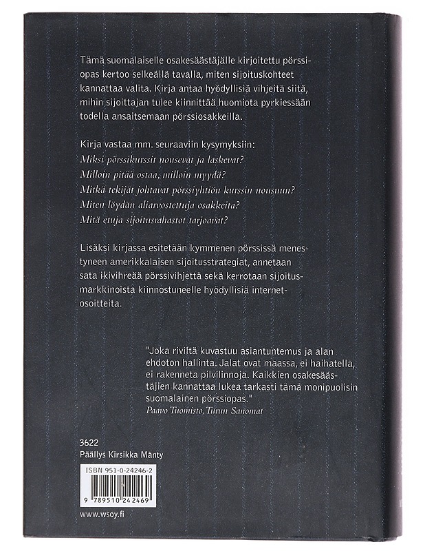 Miten sijoitan pörssiosakkeisiin - Seppo Saario - Tietokirjat ja oppaat - 10105580222 - 1