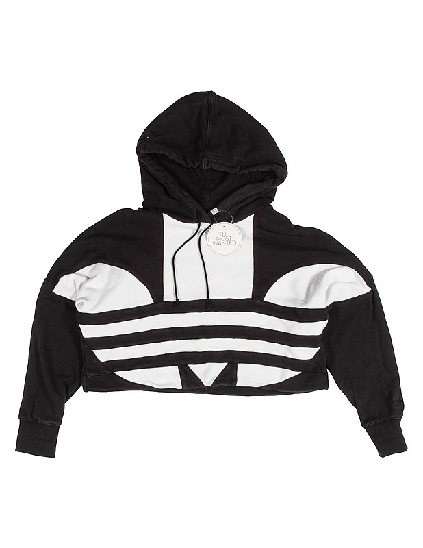 ADIDAS Originals Large Logo Cropped Hoodie -huppari, 8 (vastaa kokoa 36) - Naisten paidat ja topit - 10105580237 - 0