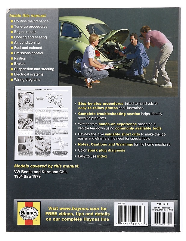 VW Beetle and Karmann Ghia / automotive repair manual - Freund, Ken - Tietokirjat ja oppaat - 10105580329 - 1
